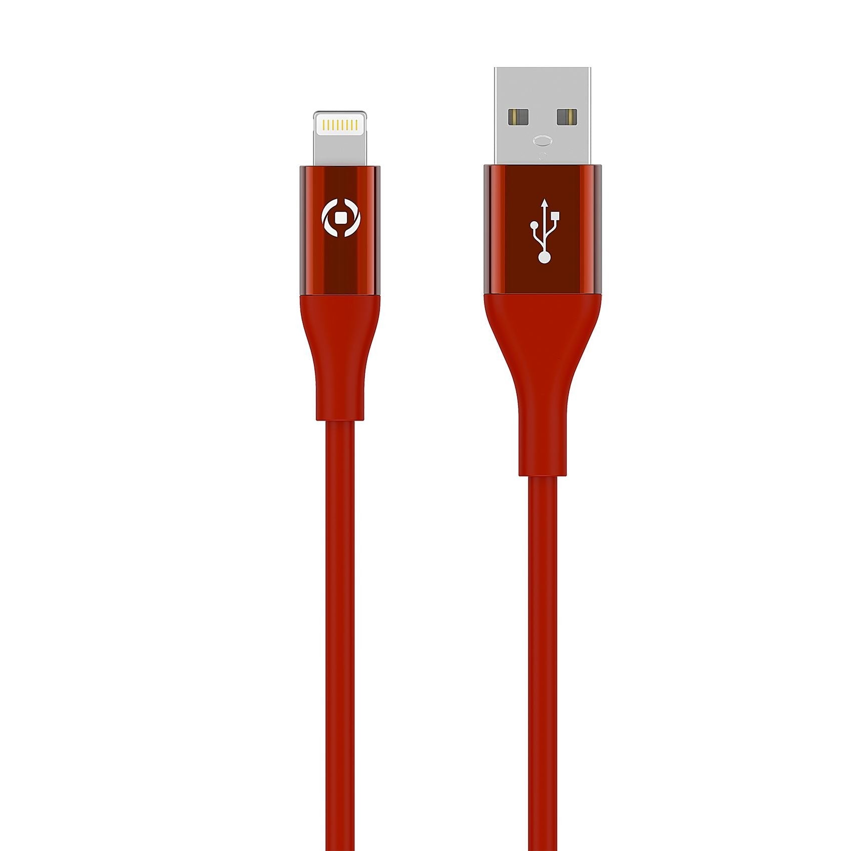Data Cable Lightning Celly (M.F.I) Usblightcol3mrd 3mt Red