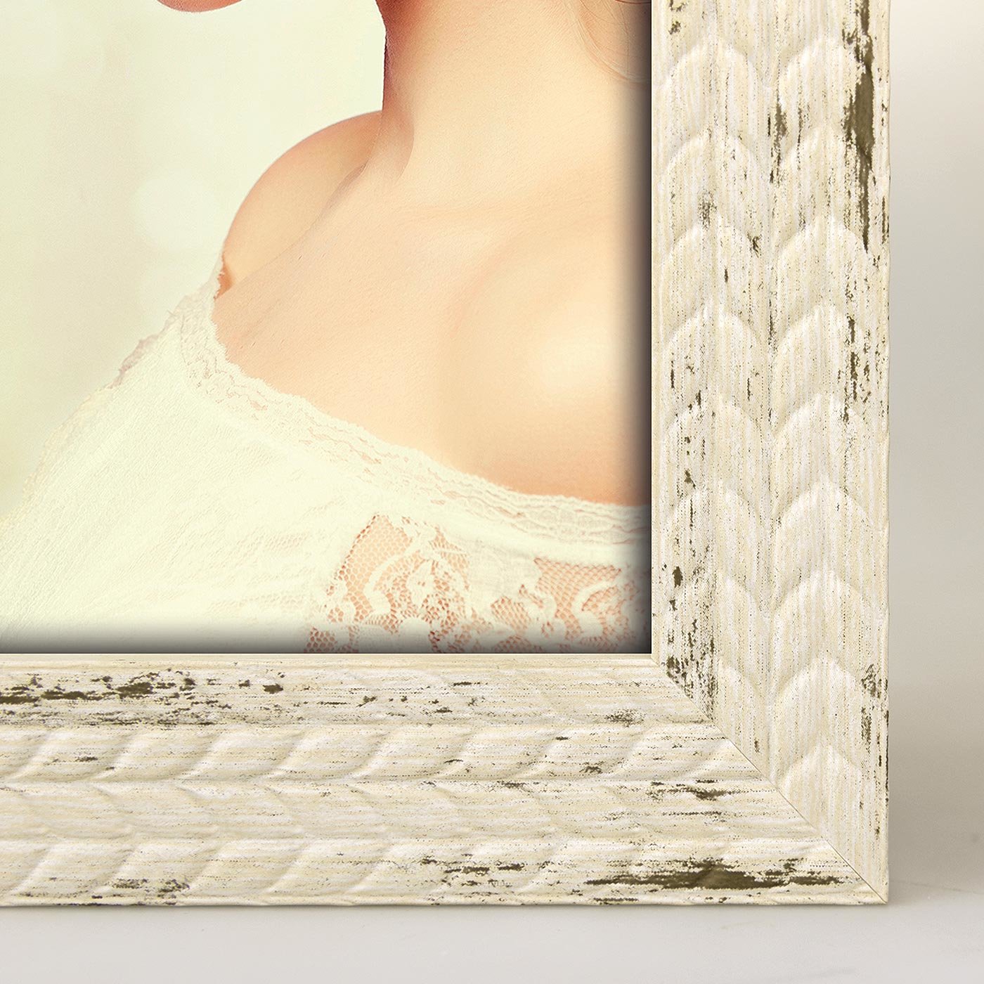Retrato De Resina Zep Livia White 13x18 Yt257w Marco
