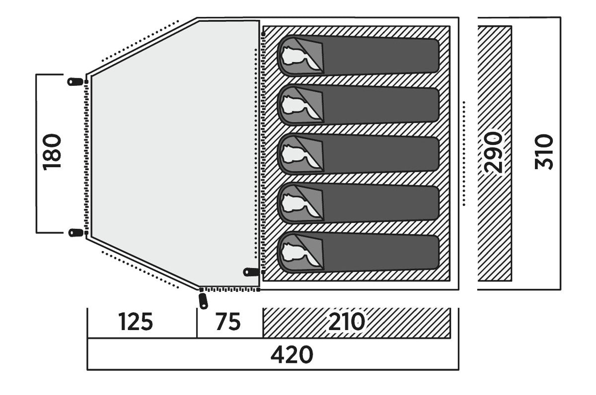EAN 5709388144867 - Easy Camp Kinn 5 Verde Tienda de cúpula/iglú imagen 6