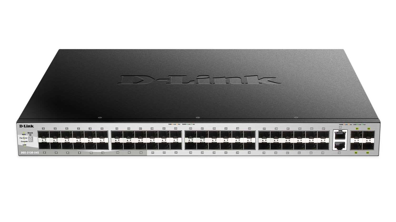 D-Link Switch Proline L3 Gestionable Dgs-3130-54s Data Center 10gbe Top-Of-Rack,48 Puertos 10 Gigabit Sfp,Montaje En Rack,Garantia Hasta Fin De Vida Del Producto