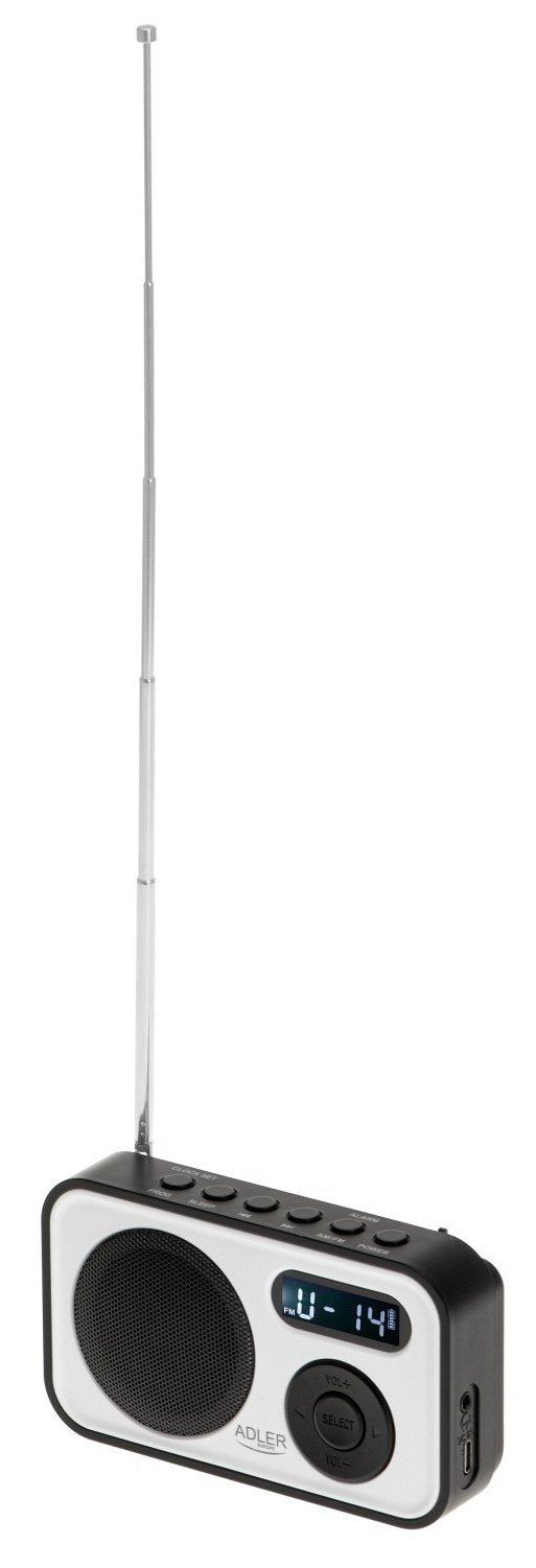Adler Ad 1906 Digital Radio, Pll Am Fm, White Black