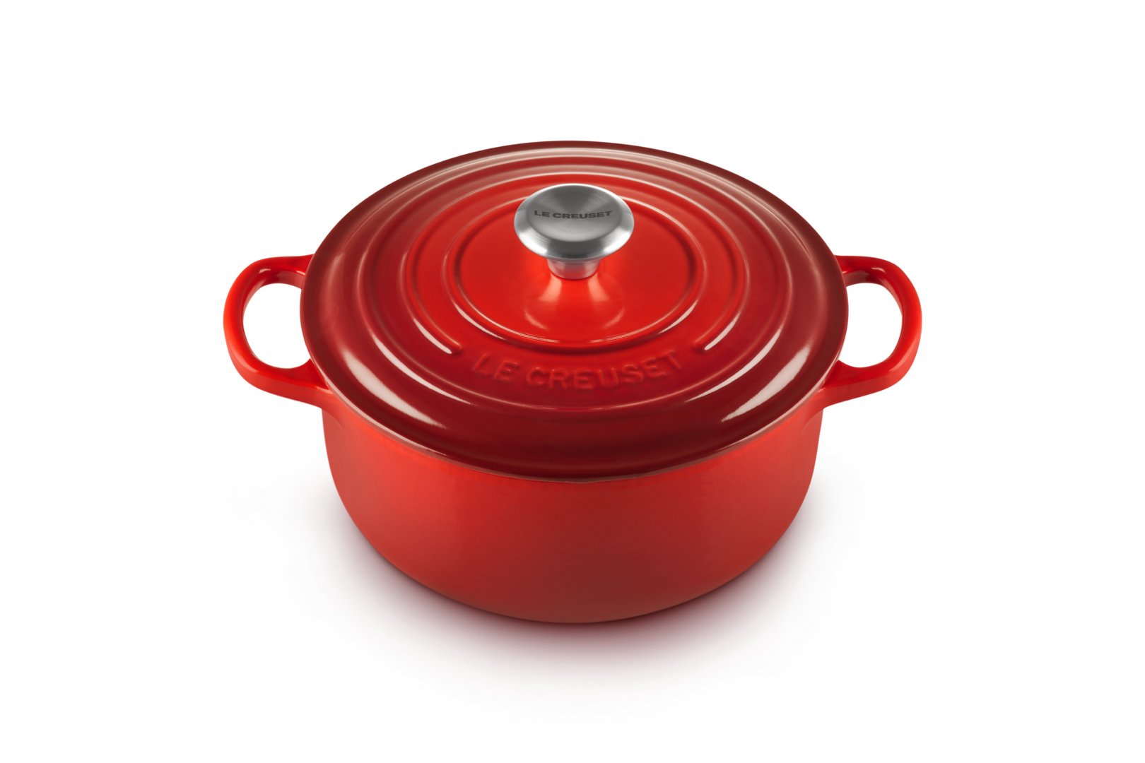 Le Creuset Cocotte Redonda De Hierro Fundido, 22 Cm, 3, 3 L, Todas Las Fuentes De Calor Incluso Inducción, Cereza