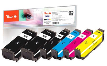 EAN 7640169587399 - Peach 319804 cartucho de tinta 6 pieza(s) Compatible Negro, Cian, Magenta, Foto negro, Amarillo imagen 1