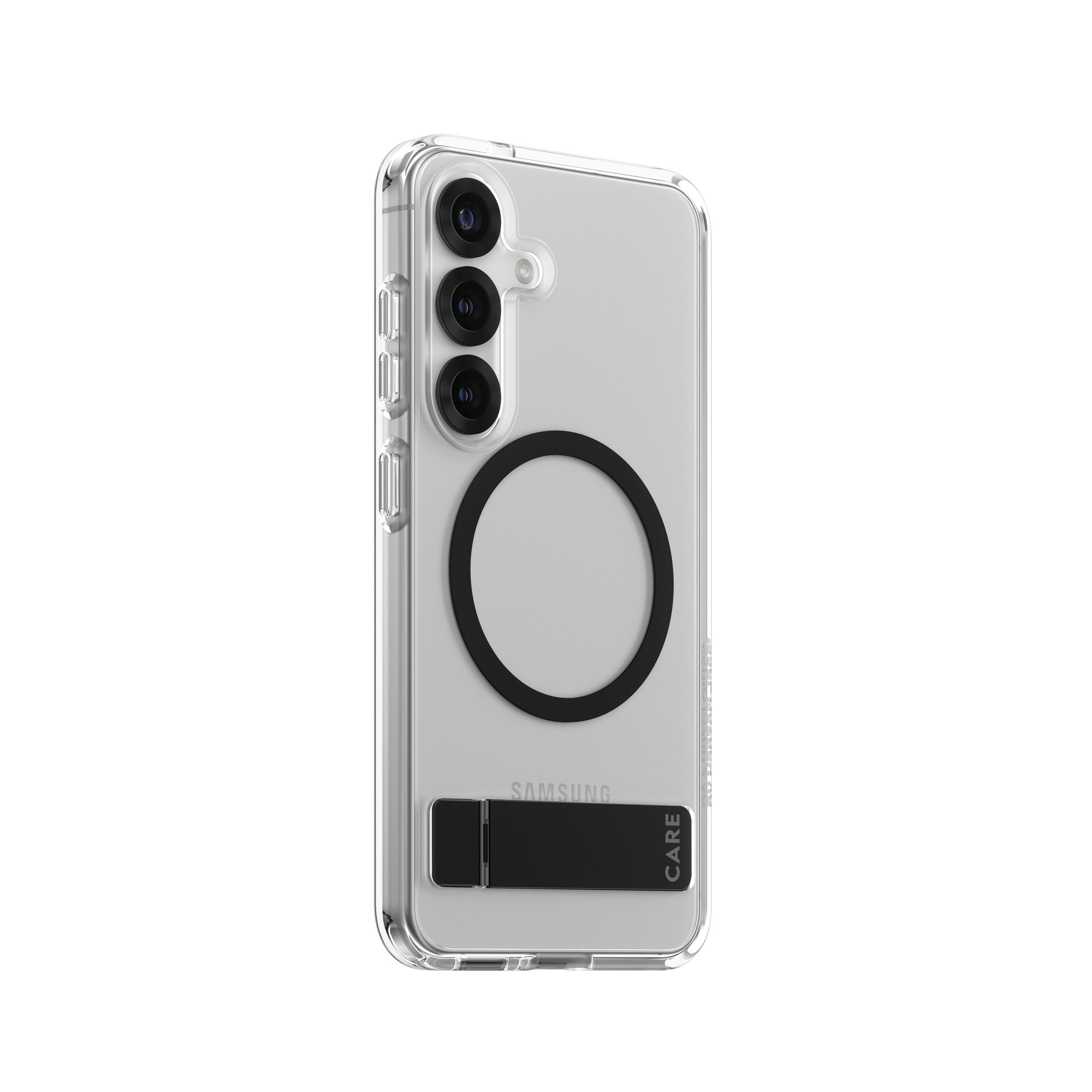 EAN 5715685016493 - PanzerGlass CARE™ by ® Case Transparent w. Black Kickstand & Qi Compatible Samsung Galaxy S25 funda para imagen 1