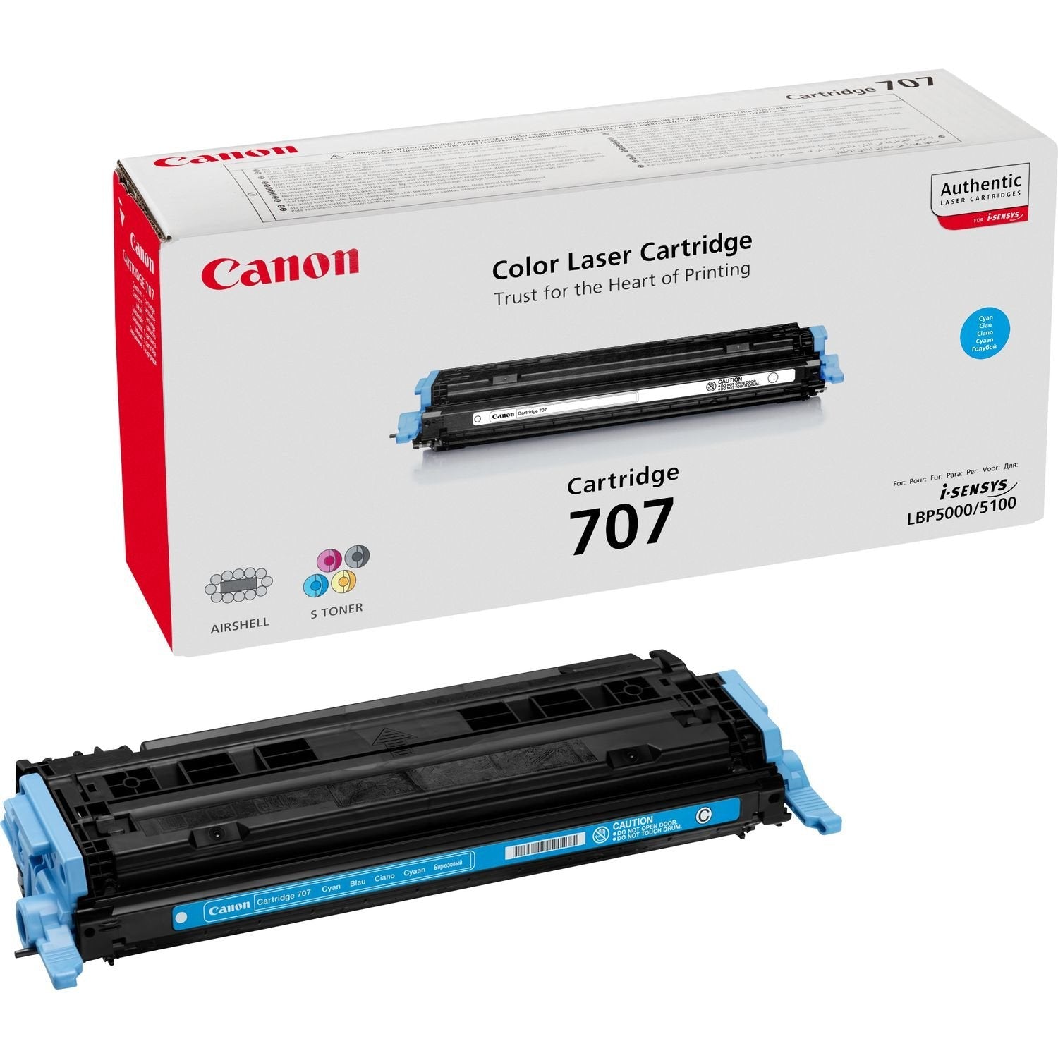 EAN 4960999270456 - Canon 707 cartucho de tóner 1 pieza(s) Original Cian imagen 1
