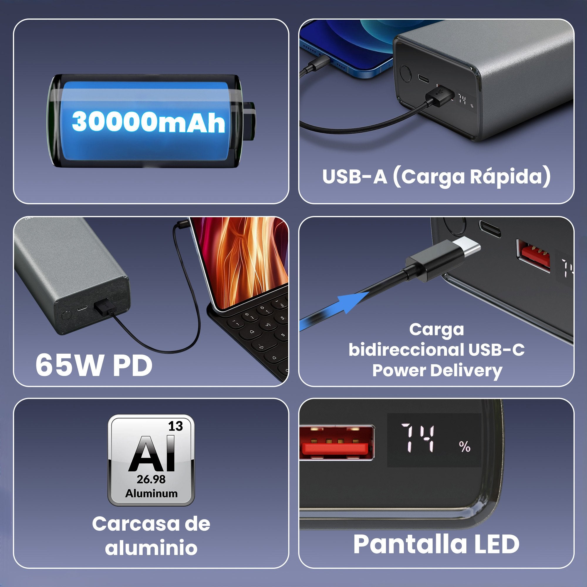 EAN 5903148919553 - Extralink EX.19553 batería externa Ión de litio Gris, Gris claro imagen 37