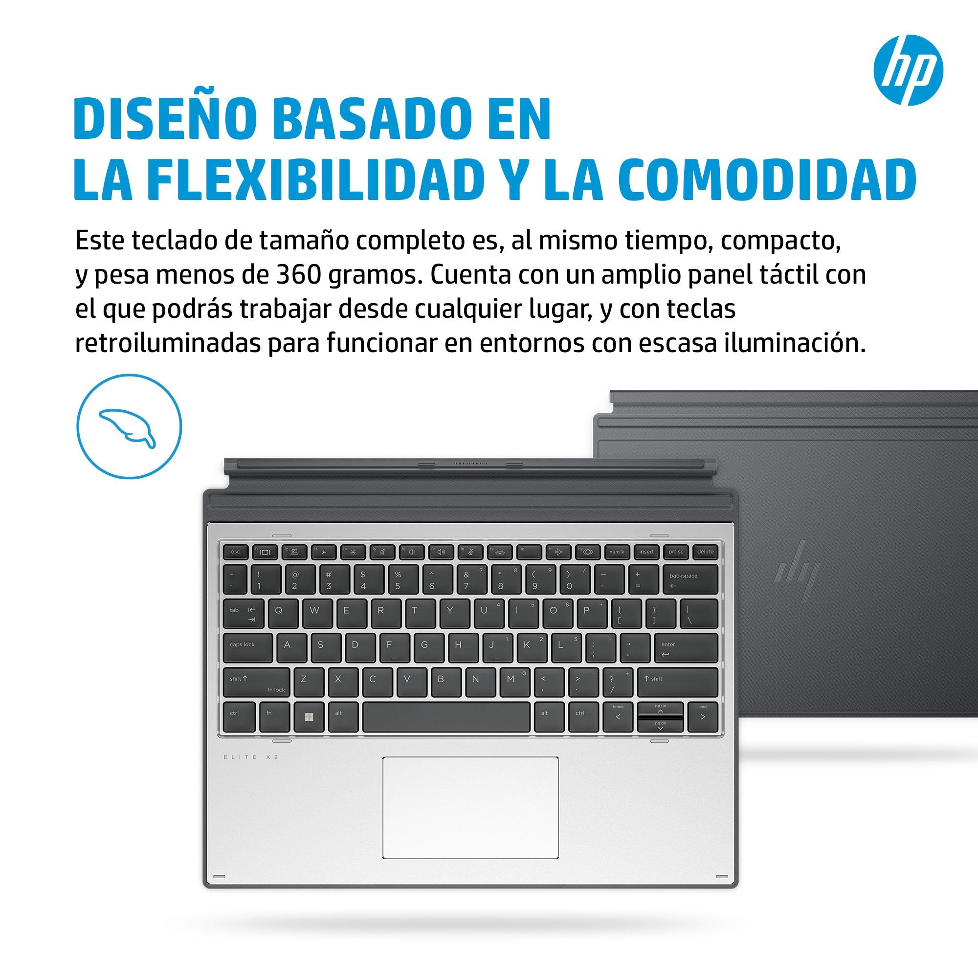 EAN 196337123618 - HP Elite x2 G8 Premium Keyboard teclado Oficina Plata imagen 6