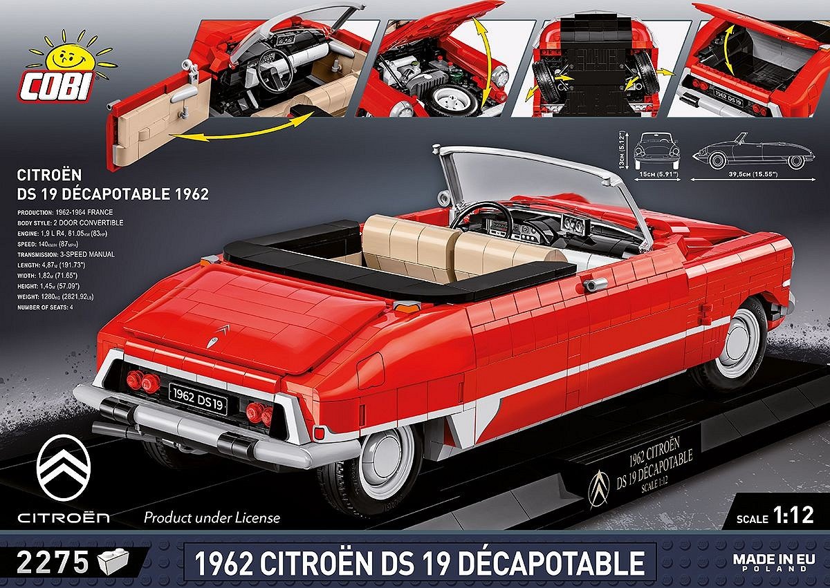 EAN 5902251243463 - COBI Citroen DS 19 Décapotable 1962 - Executive Edition imagen 10