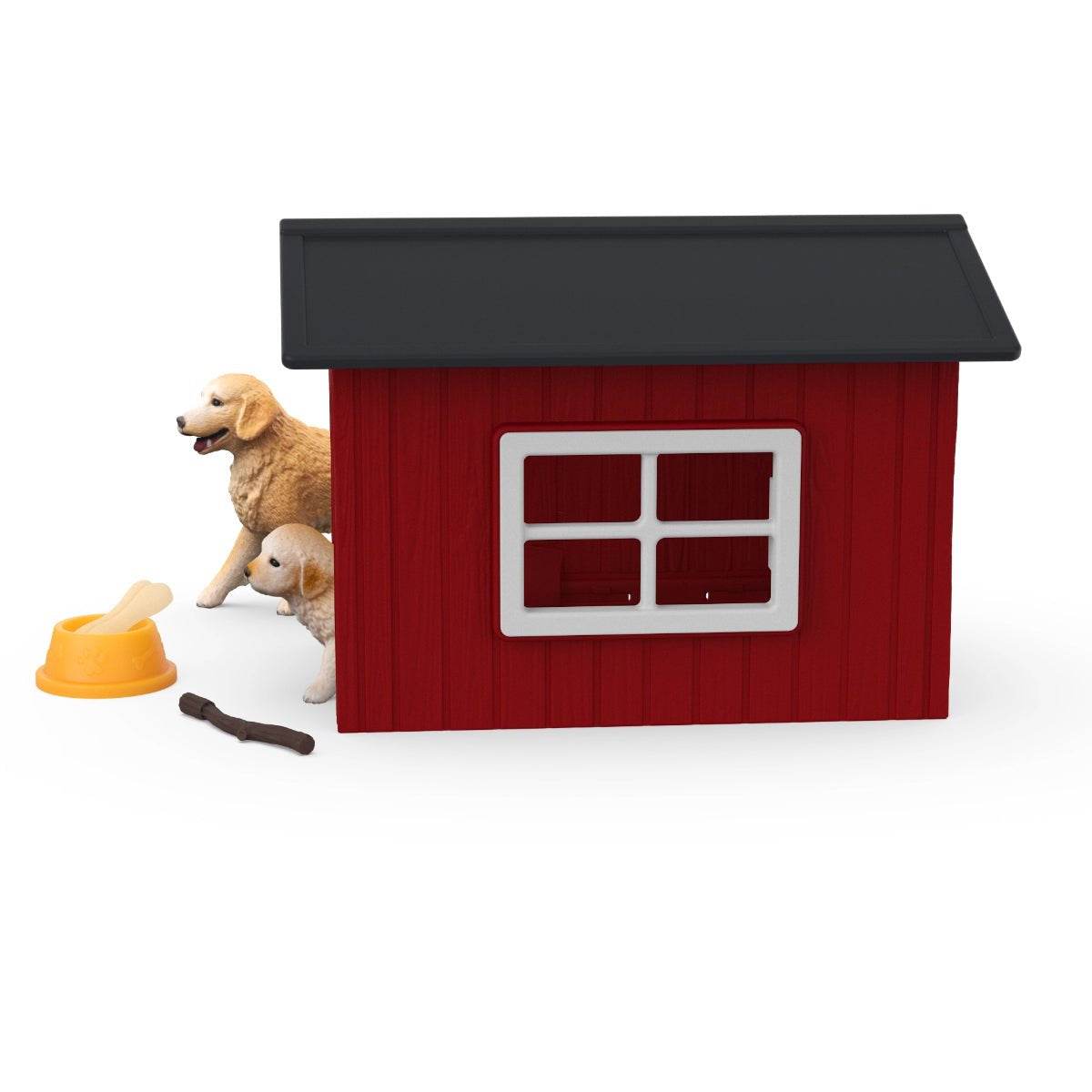 Figura Schleich Farm World Casa Para Perros Con Golden Retriever 42722