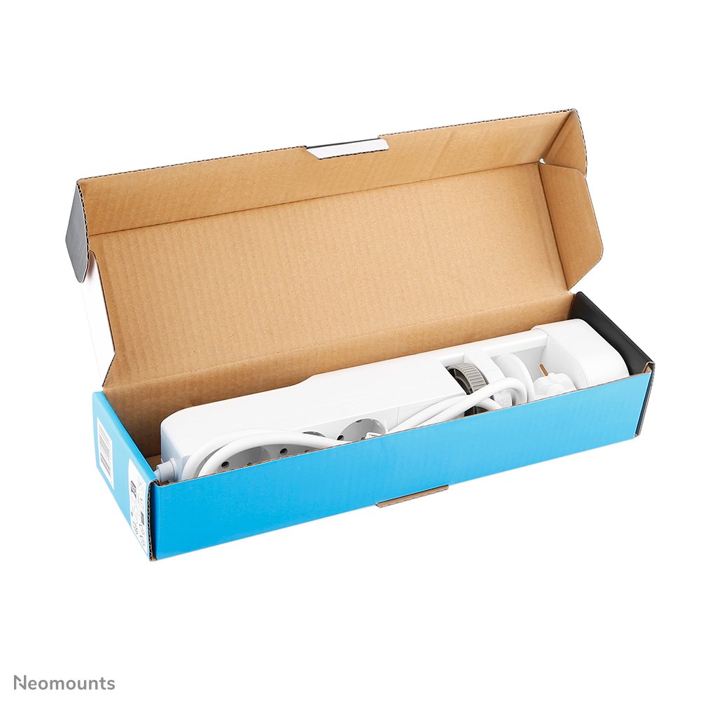 Neomounts Ds22-840wh6 Regleta De Sobremesa Con Abrazadera Y Puertos Usb-C Y Usb-A - Carga Rápida