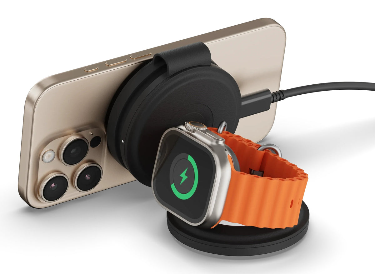 Onthego Wireless Charger Con Qi2, Negro, 3 In 1, 15w, St-Qtg31k