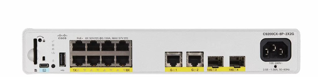 Cisco Catalyst C9200cx-8p-2x2g-A Switch Gestionado L2/L3 Gigabit Ethernet (10/100/1000) Energía Sobre Ethernet (Poe) Gris