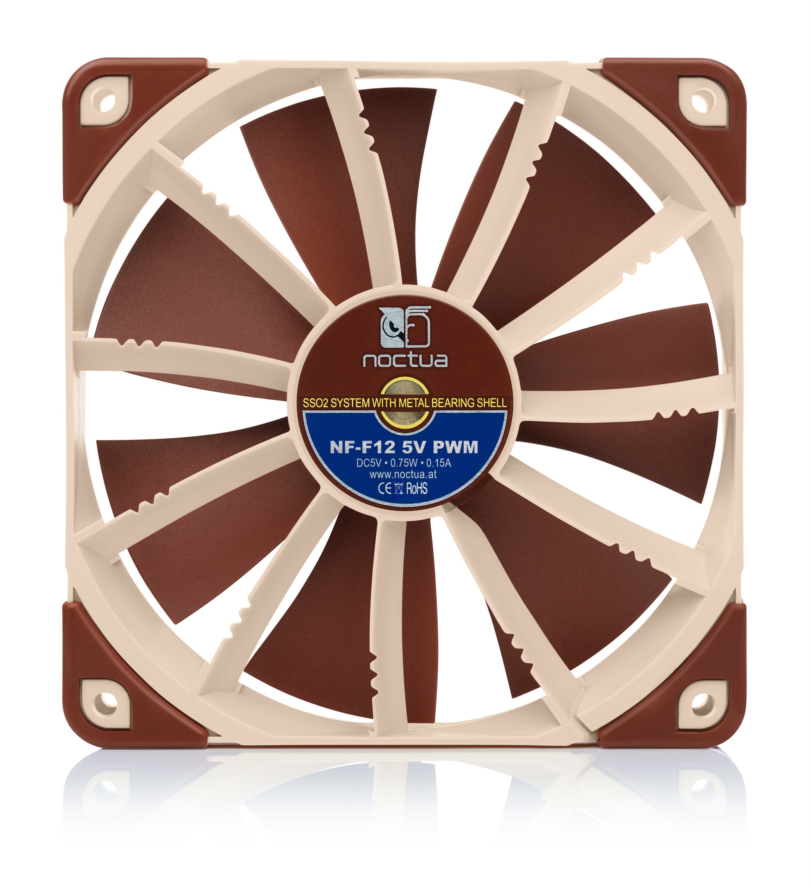 Noctua Nf-F12 Ventilador 12 Cm Beige, Marrón
