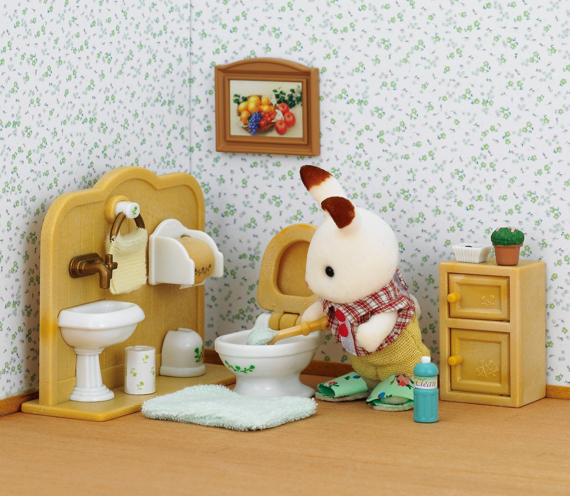 Epoch Sylvanian Families - Schokoladenhasen Bruder Badezimmer Set 5015