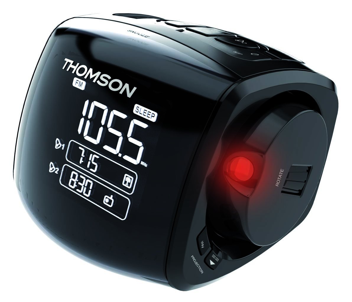 Reloj Despertador Thomson Con Proyector Negro Cp280