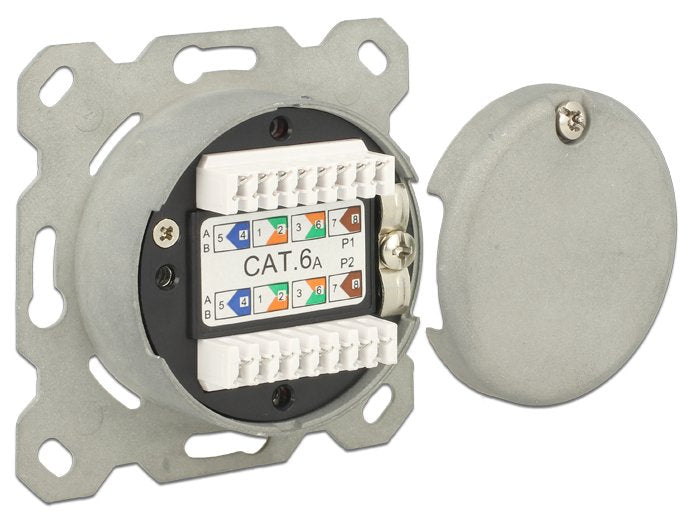 EAN 4043619861958 - DeLOCK 86195 toma de corriente RJ-45 Blanco imagen 2