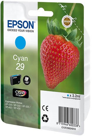 Tinta Original Epson T29 Cyan Xp-235, Xp-332, Xp-335, X
