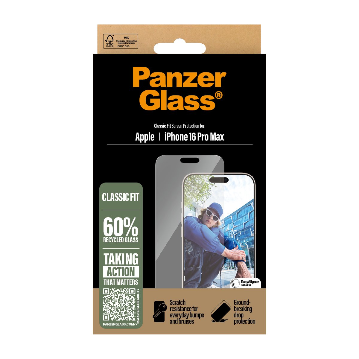 EAN 5715685002748 - PanzerGlass ® Screen Protector iPhone 16 Pro Max | Classic Fit Protector de pantalla Apple 1 pieza(s) imagen 3