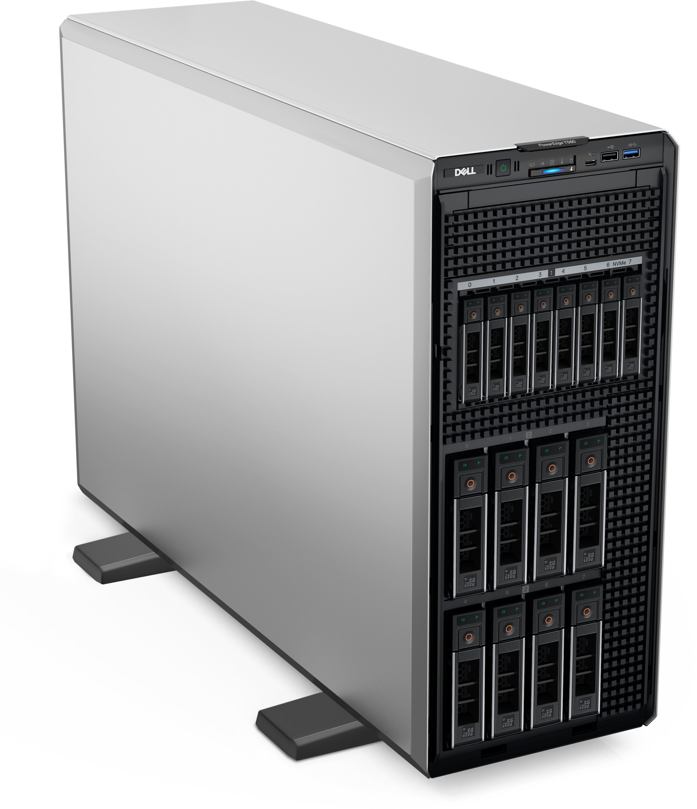 Dell Poweredge T560 8x3.5 Intel Xeon Silver 4510 1x32gb 1x480gb Ssd Sata 2x1100w H755 3y Basic Nbd