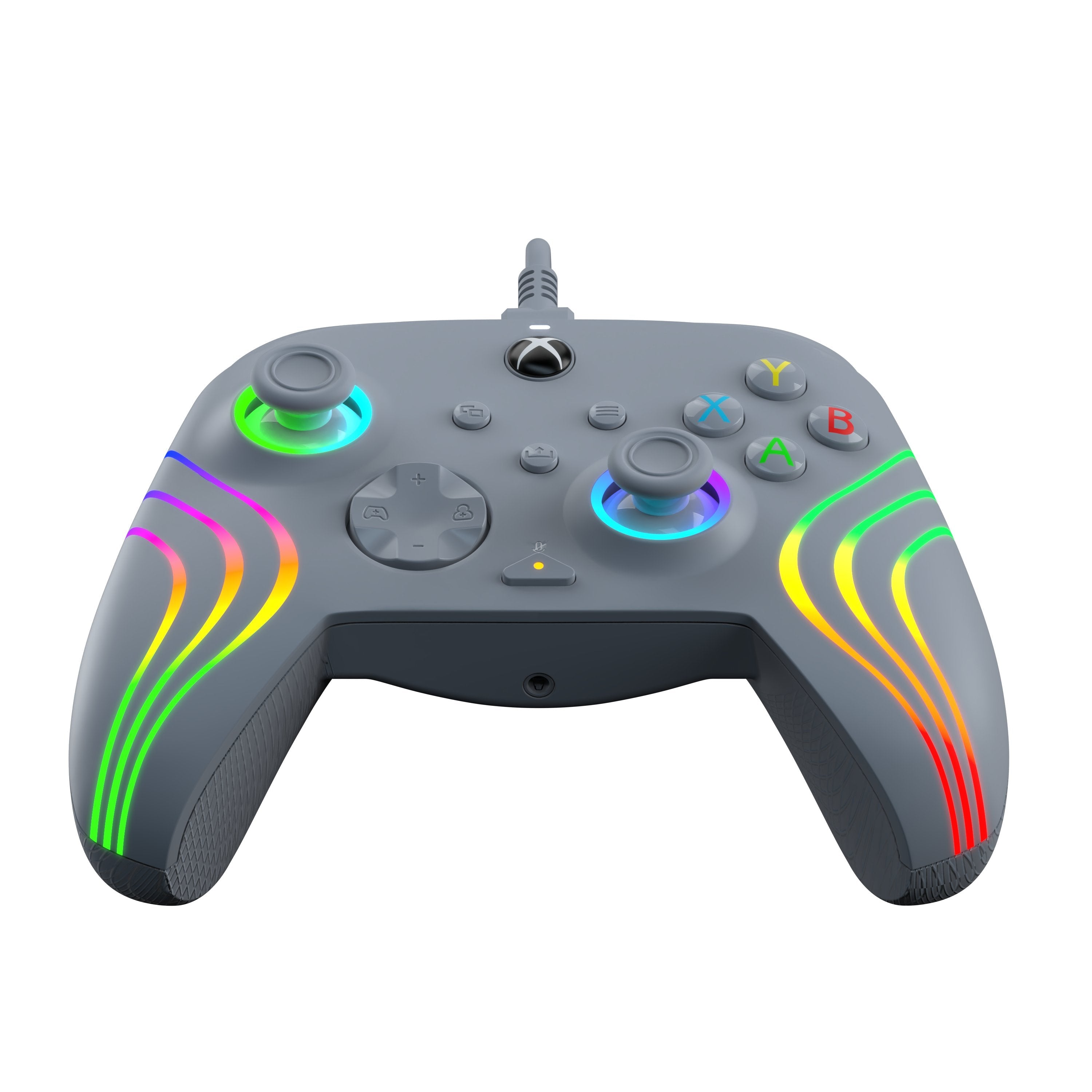 Mando Pdp Afterglow Wave Alámbrico, Gamepad (Gris, Para Xbox Y Pc)