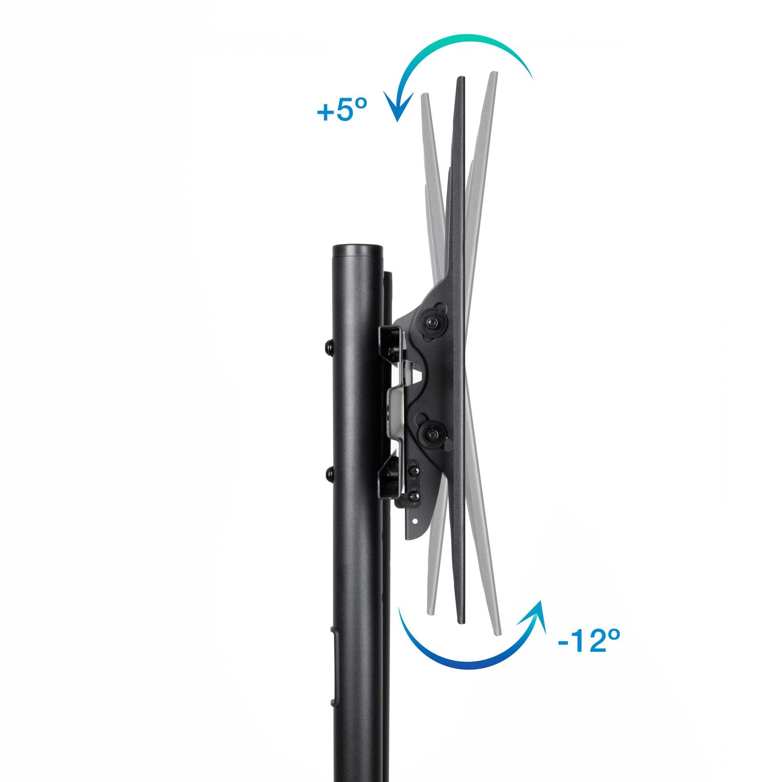 Tooq Ramses Soporte De Suelo Con Ruedas Para Pantallas 37" A 70" - Bloqueo De Ruedas - Estante - Gestion De Cables -