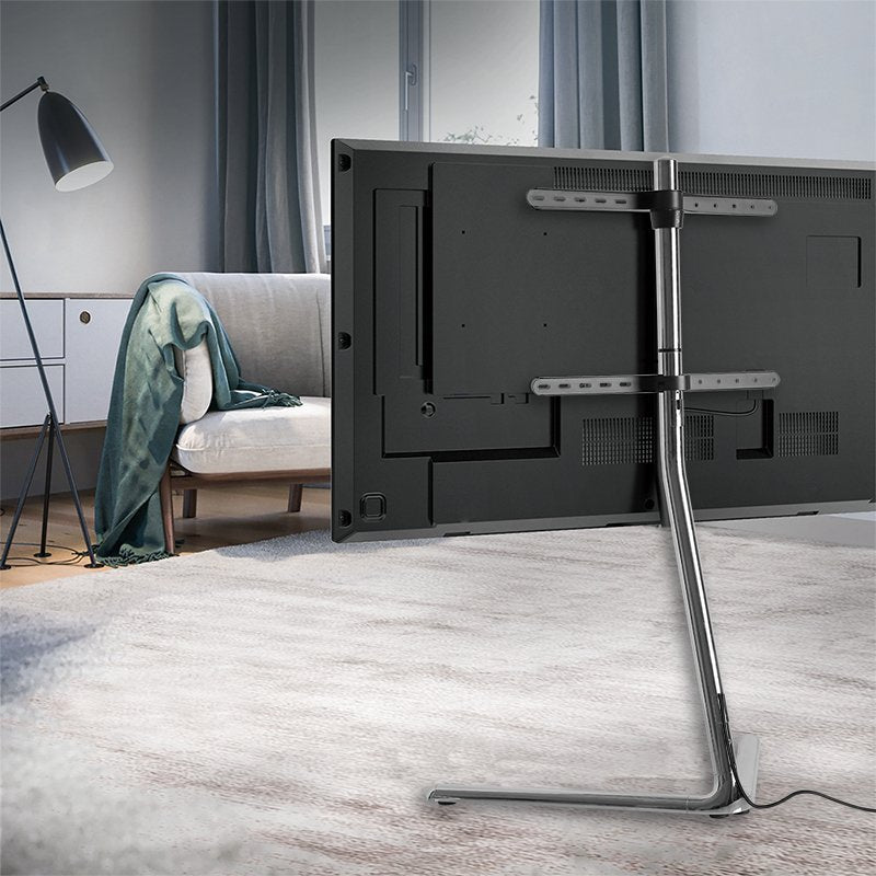 Soporte De Tv (49-70 Pulgadas), Base En V, Color Cromado