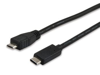 Equip Cable Usb Tipo-C A Usb Tipo B Micro B 1m Para Carga (3a) O Datos (480mb/S) 12888407