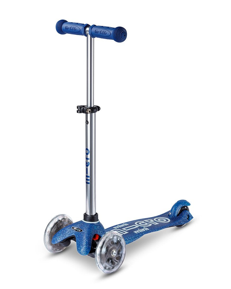 Patinete Hulajnoga Mini Micro Deluxe Galaxy Glitter Led Navy Blue