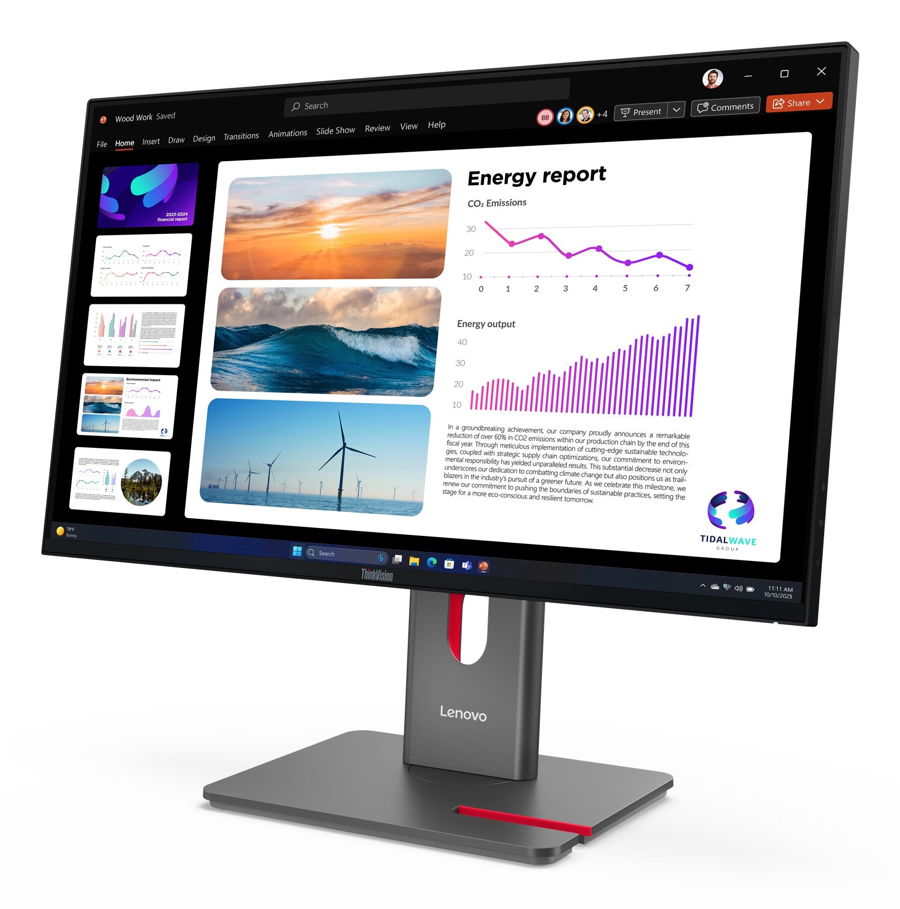 EAN 0198156604378 - Lenovo ThinkVision P24Q-40 pantalla para PC 60,5 cm (23.8") 2560 x 1440 Pixeles Quad HD LCD Negro imagen 3