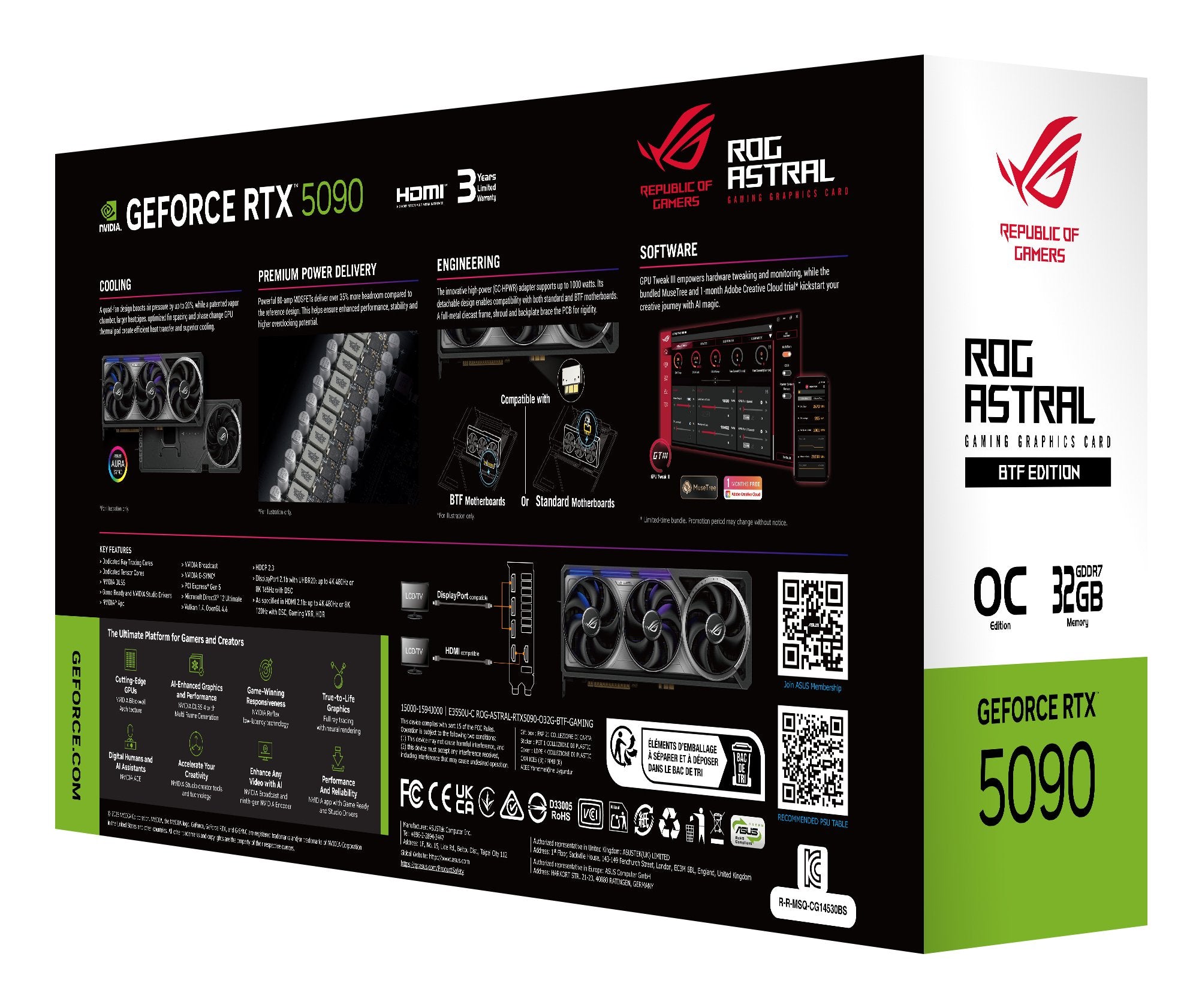EAN 4711636176378 - ASUS ROG Astral - -RTX5090-O32G-BTF-GAMING NVIDIA GeForce RTX 5090 32 GB GDDR7 imagen 7
