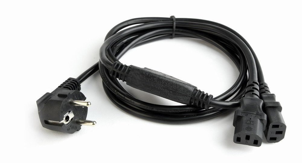 Cable De Alimentacion Gembird 230v 2m 2 Enchufes (Splitter En Y)
