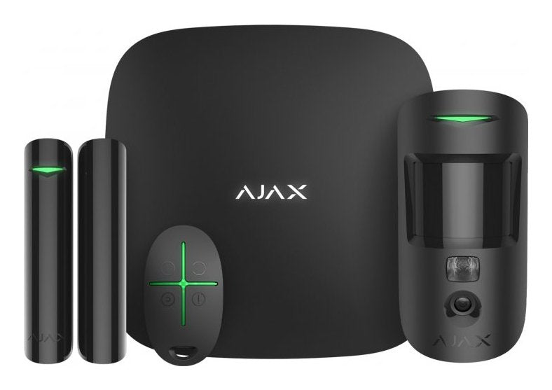 Ajax Starterkit-Cam-Plus-Bl Ajax Starterkit Cam Plus Negro. Hub 2 Plus + Motioncam + Doorprotect + Spacecontrol