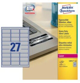 Avery Zweckform Typenschildetiketten 63,5 X 29,6 Mm