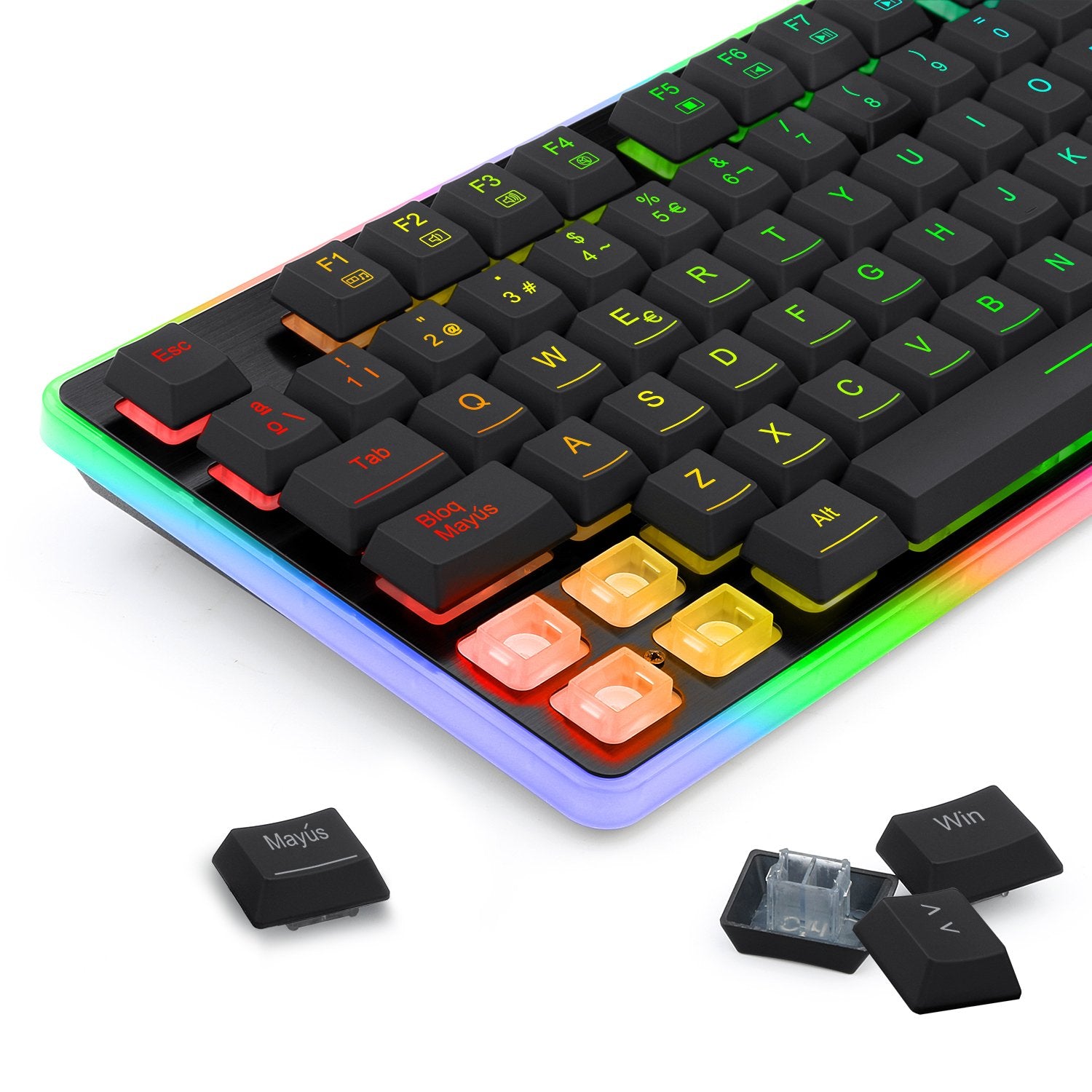 EAN 6950376779403 - REDRAGON K509RGB-SPS teclado Juego USB QWERTY Español Negro imagen 7