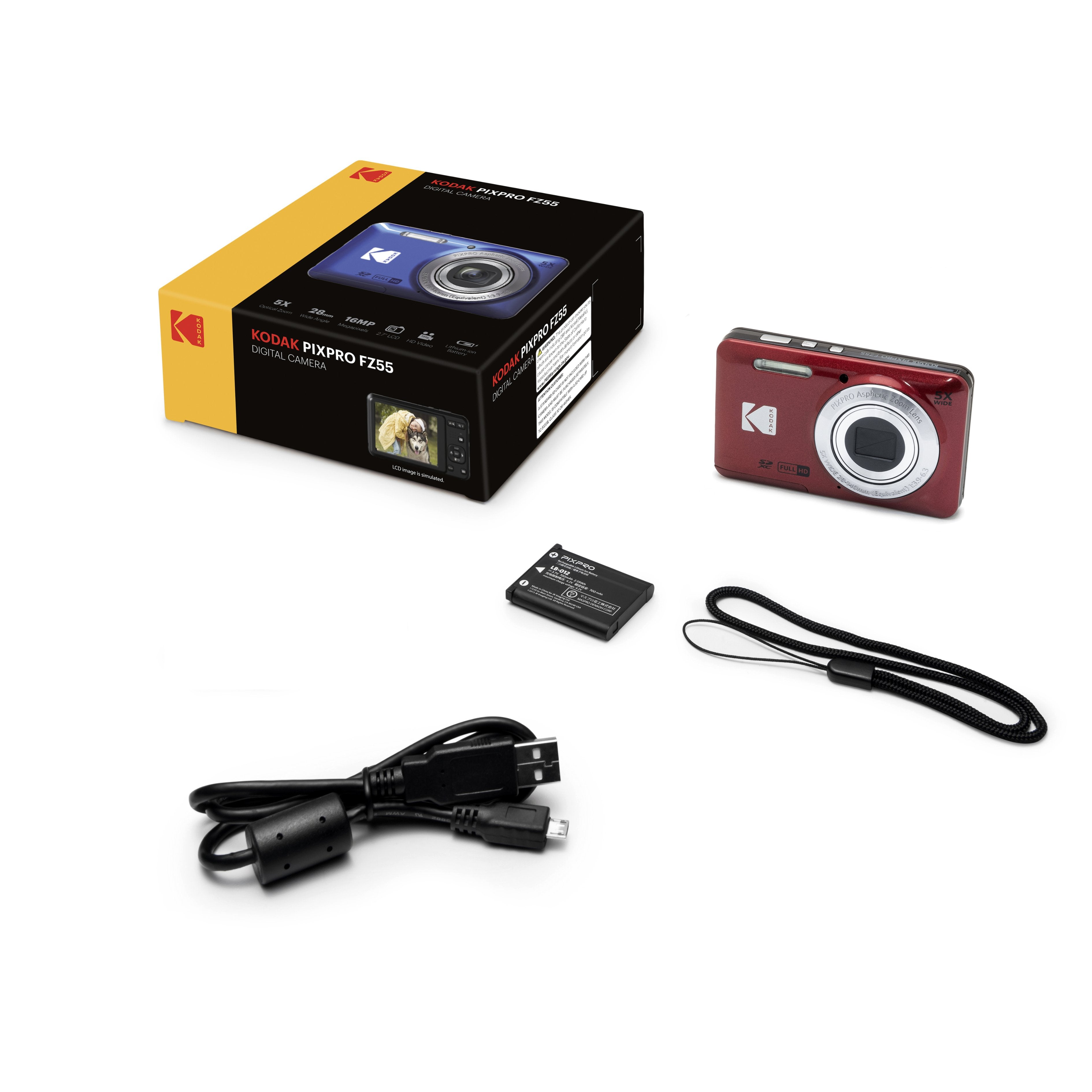 EAN 0819900014075 - Kodak PIXPRO FZ55 1/2.3" Cámara compacta 16 MP CMOS 4608 x 3456 Pixeles Rojo imagen 5