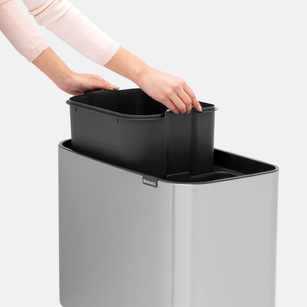 Brabantia Bo Touch Bin Steel Matt Fpp, 11 + 23 L