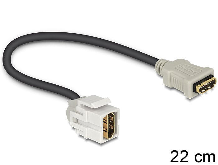 Delock Keystone Modul Hdmi Buchse 250° > Hdmi Buchse Mit Cable Weiss