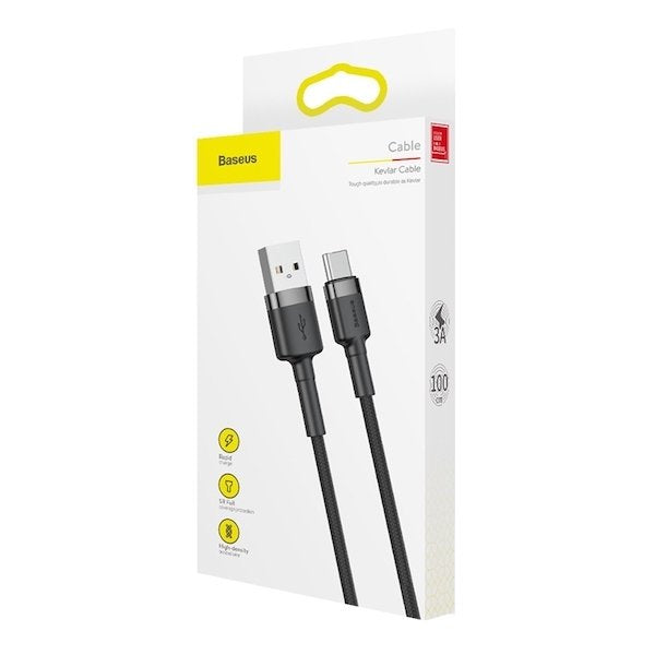 Cable Carga Rápida Usb Tipo C 1m 3a Gris Y Baseus