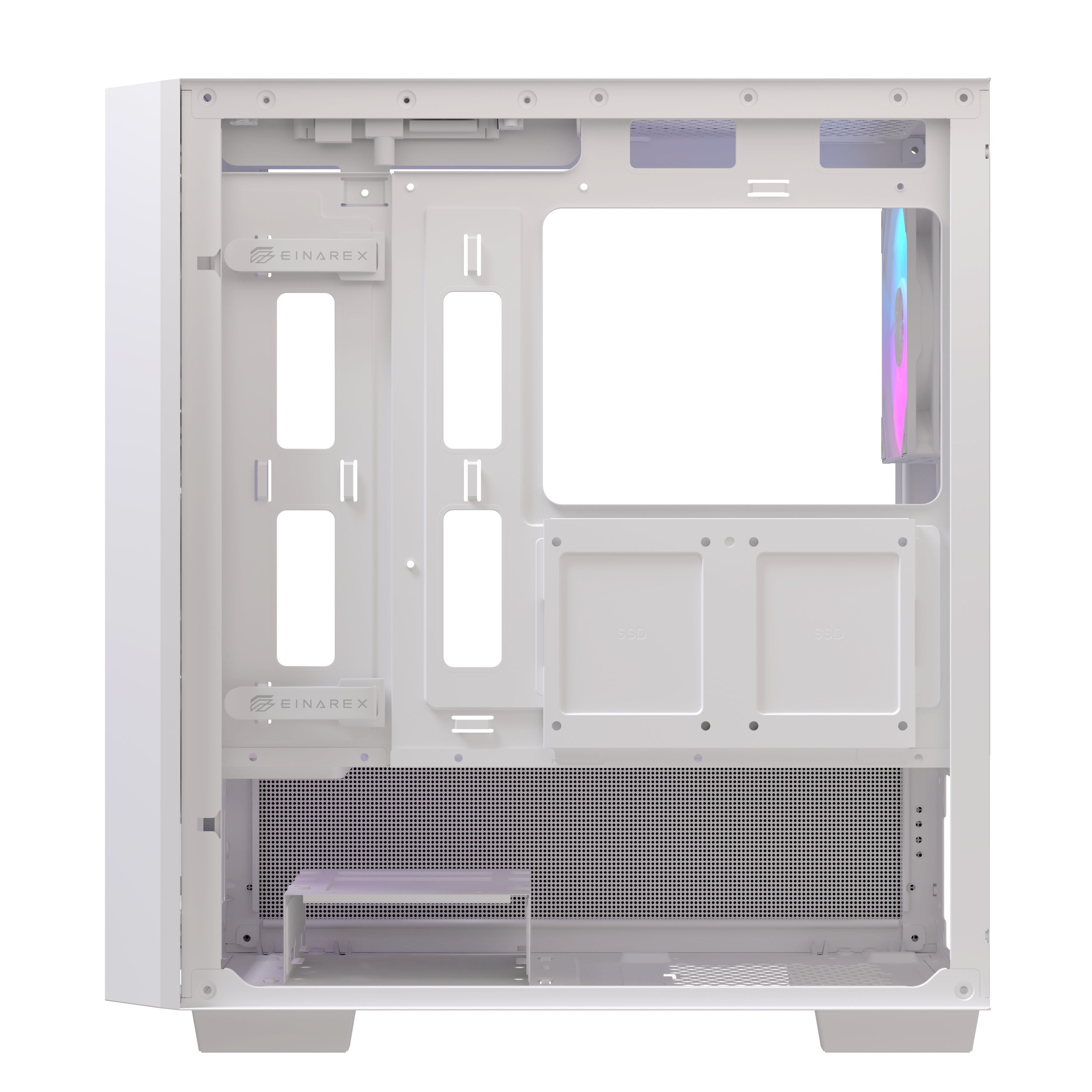 Caja Micro-Atx Einarex Pm150 Gaming Rgb Usb3.0 Usb-C White