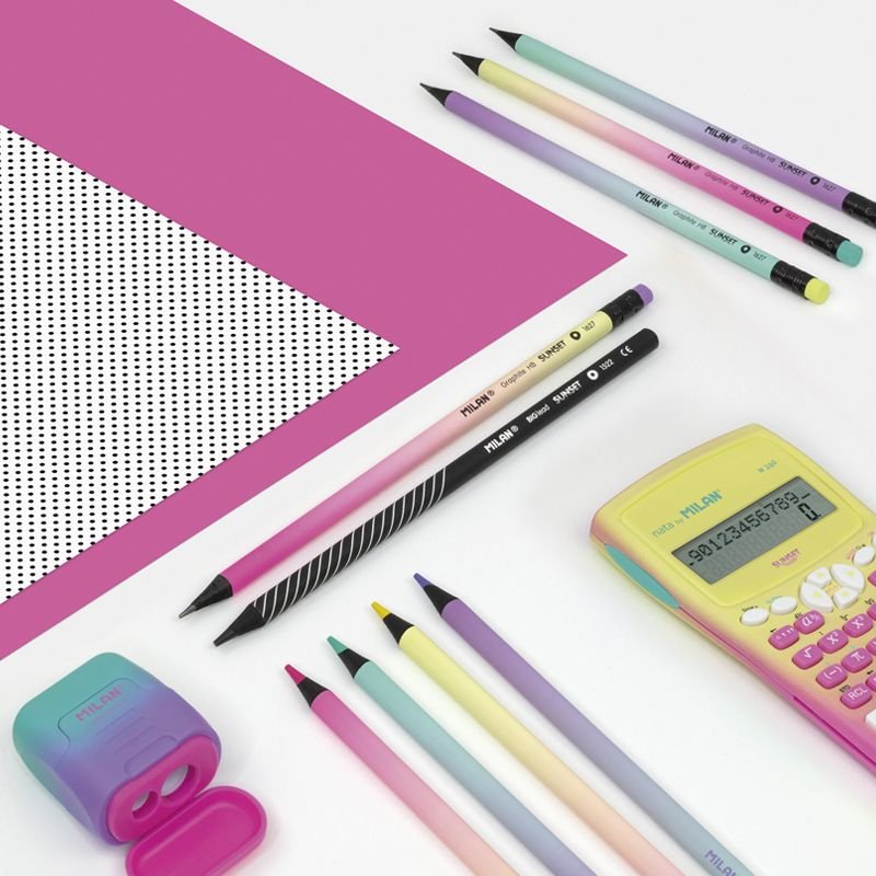 EAN 8411574086369 - Milan 071522206 lápiz de color Negro, Verde, Lila, Rosa, Blanco, Amarillo 6 pieza(s) imagen 4