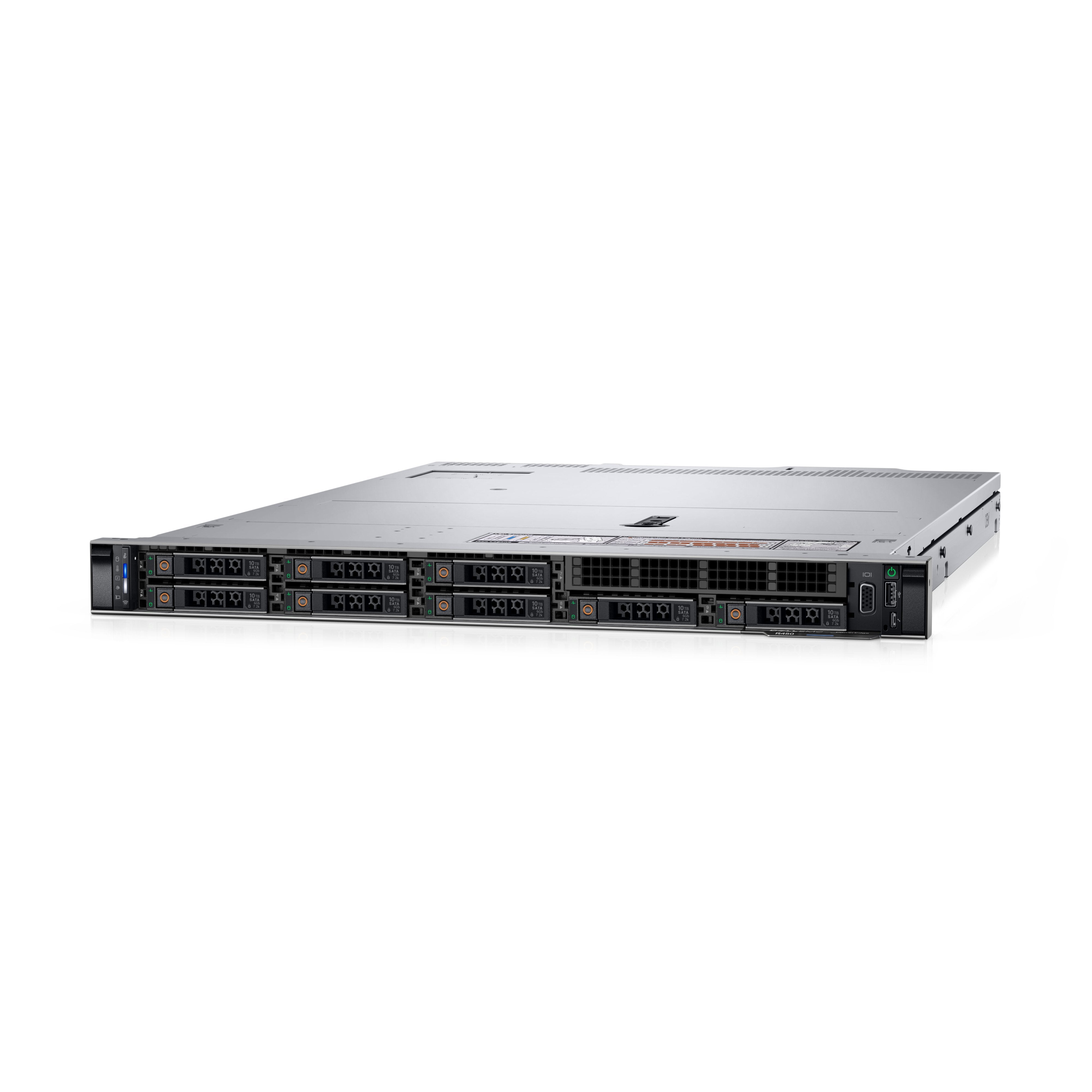 Dell Servidor Poweredge R450 2.5" Chassis Intel® Xeon® Silver 4310 1x 16gb Rdimm 1x 480gb Ssd Sata Front Perc H755 Front Load Idrac9 Enterprise 15g