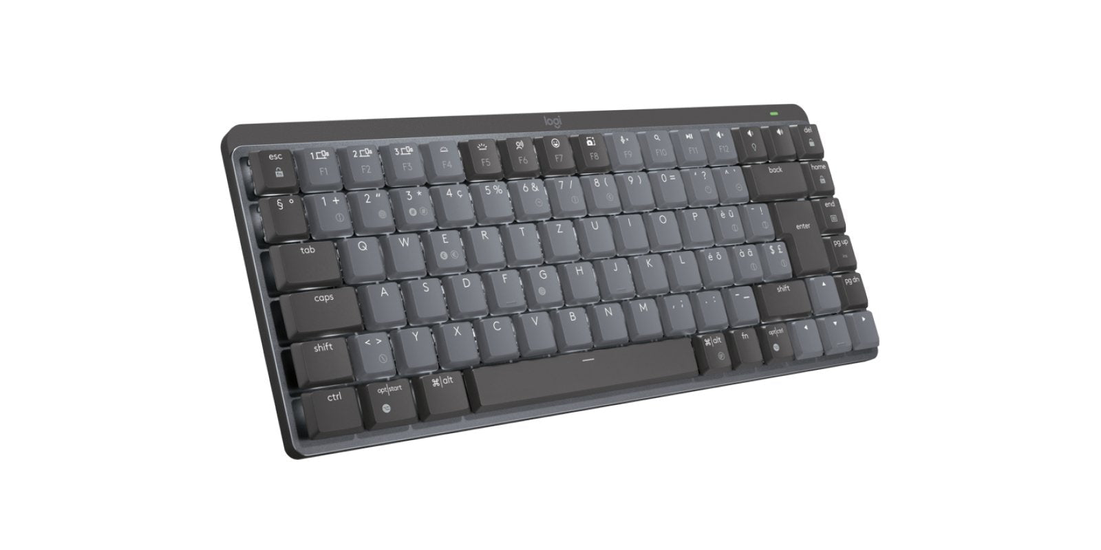 Logitech Mx Mini Mechanical Teclado Suizo Rf Wireless + Bluetooth Qwertz Grafito, Gris