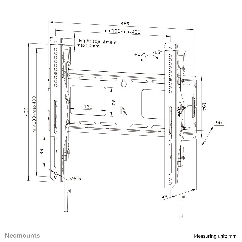 EAN 8717371443542 - Neomounts WL35-750BL14 soporte para TV 190,5 cm (75") Negro imagen 20