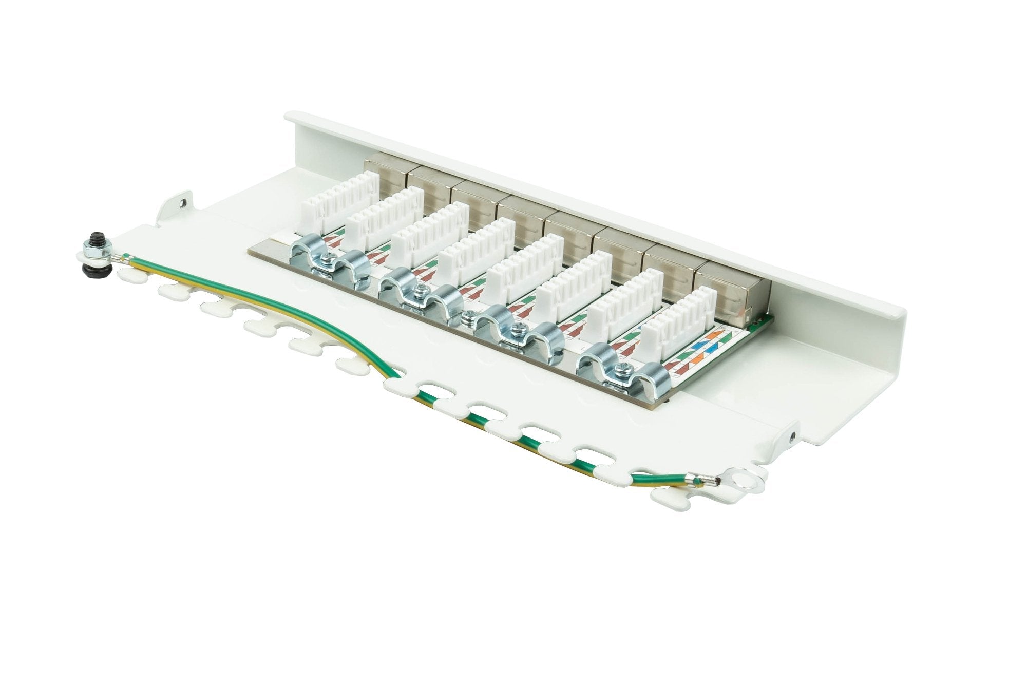 Good Connections Patchpanel Cat.6a 8-Port 0,5 He Reinweiss