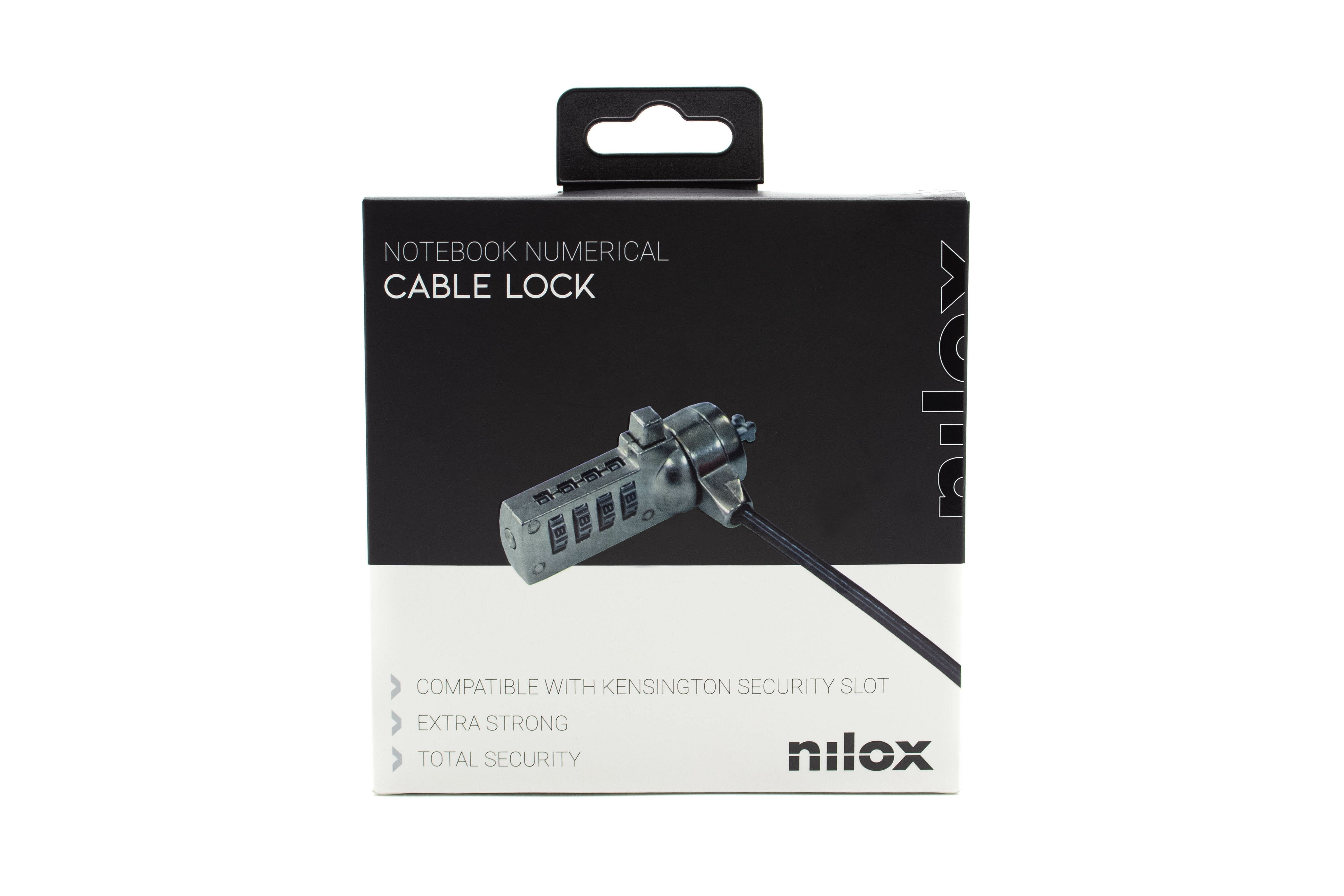 Nilox Cable De Seguridad Para Portátil Con Combinación Color Negro