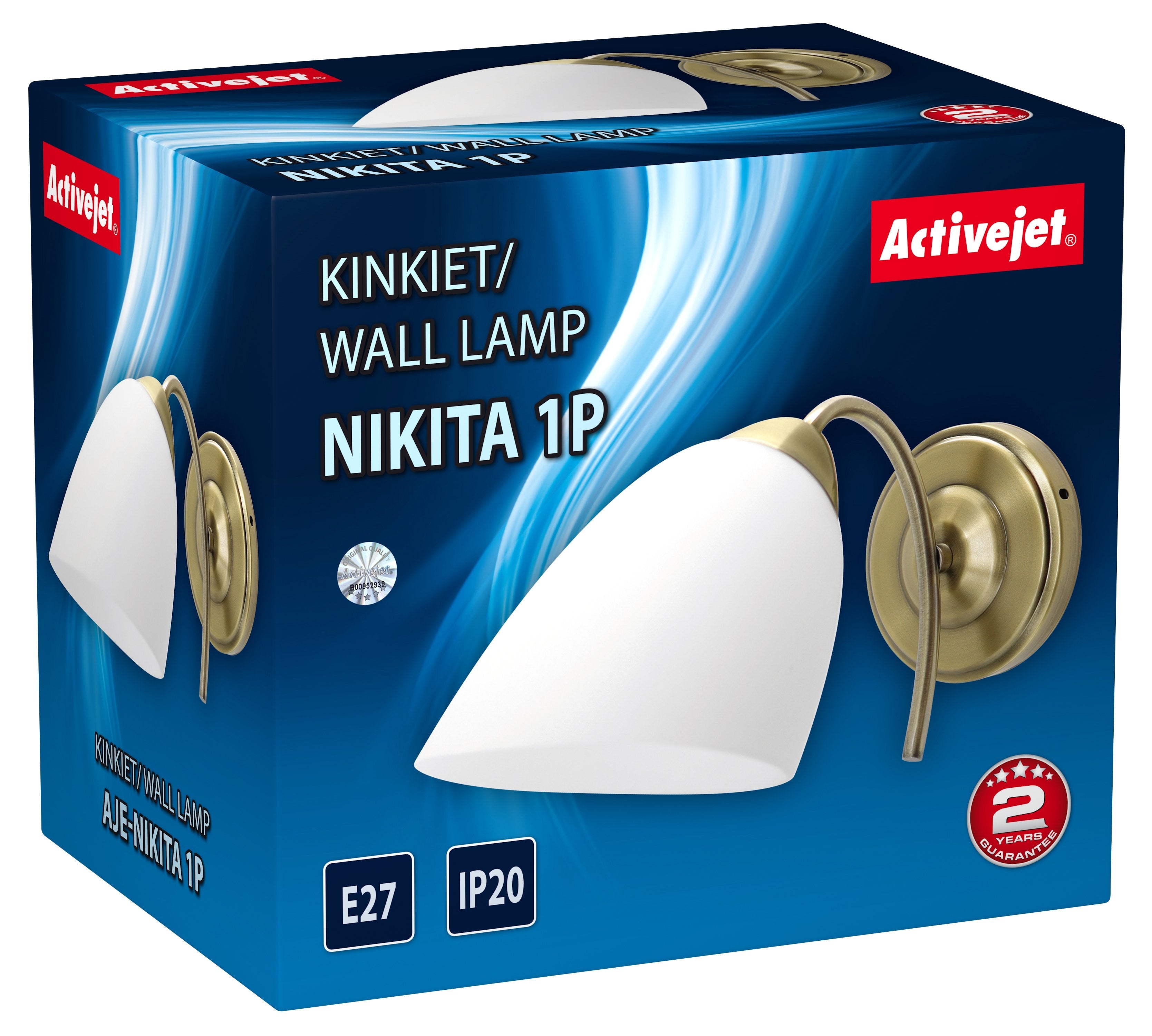 Lámpara De Pared Activejet Aje-Nikita 1p E27 1x60w Patine