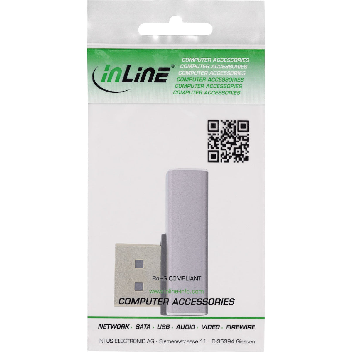 Inline® Displayport 1.4 Adapter, Macho / Female, 90° Vertical Right, 8k Uhd