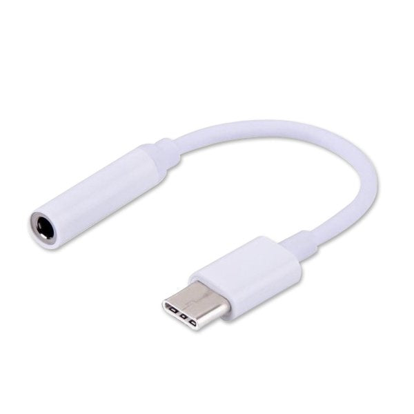 Adaptador Savio Ak-35 Conector Tipo C - Conector Estéreo De 3 5 Mm 0 12 M Color Blanco