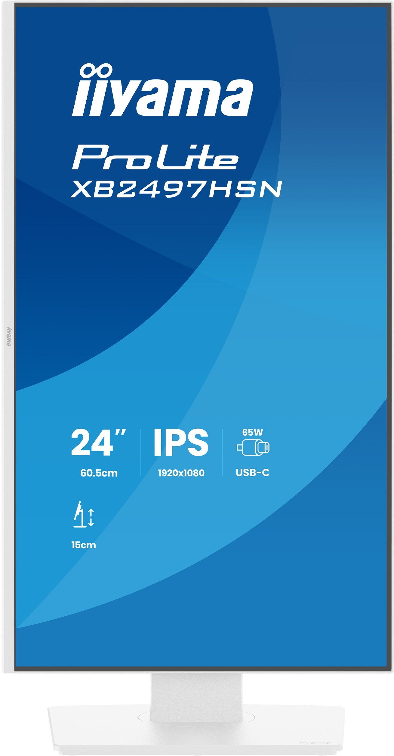 Iiyama Xb2497hsn-W1 (Prolite) - 23.8p Ips Fhd - 1ms - 350cd/Mâ² - Hdmi-Dp Usb-C.Dock - Hub Usb - 2x2w - Ajustable- Blanco