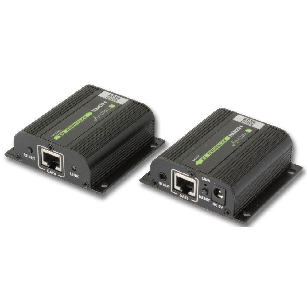 Techly 100709 Extensor Hdmi Por Cable Cat6 / 6a / 7 Hasta 40m 1080p Poe Edid Ir